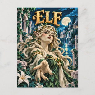 Carte Postale Lutins, Monstre de découpe de papier