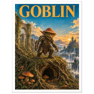 Carte Postale Lutins, tapis de souris de monstre de fantasy goth