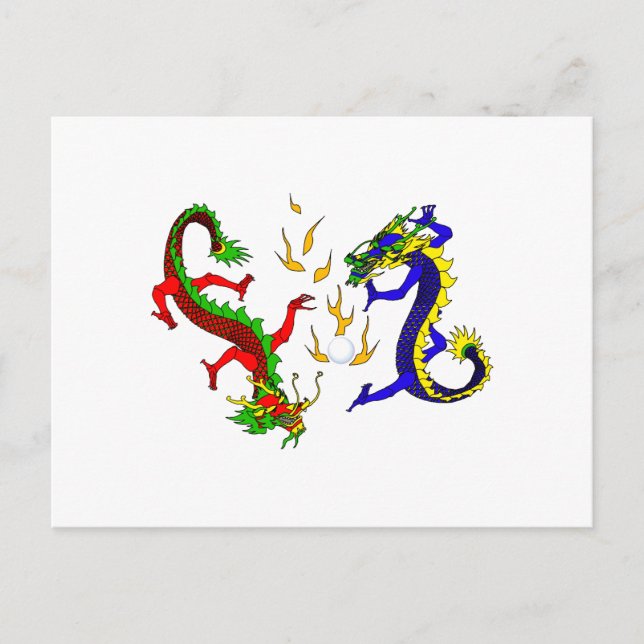 Carte Postale Lutter contre les dragons (Devant)