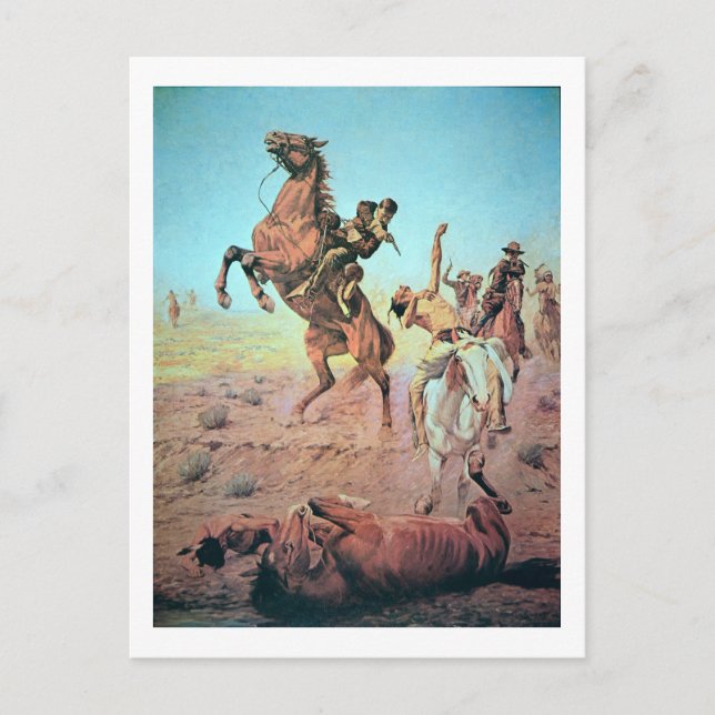 Carte Postale Lutter pour le trou d'eau (litho couleur) (Devant)