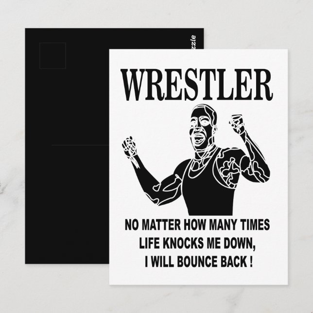 Carte Postale Lutteur Wrestling Inspirant (Devant / Derrière)