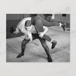 Carte Postale Lutteurs Chauds