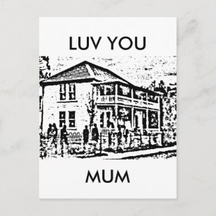 CARTE POSTALE LUV VOUS MAMAN