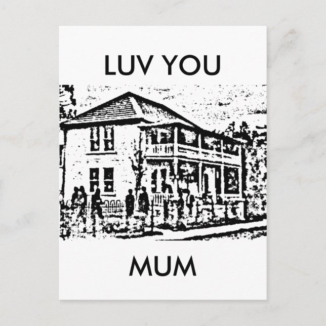CARTE POSTALE LUV VOUS MAMAN (Devant)