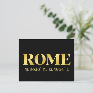 Carte Postale Lux Gold Rome Latitude & Longitude