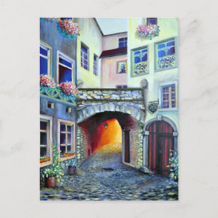 Carte Postale Luxembourg - Illustration bohème Peinture