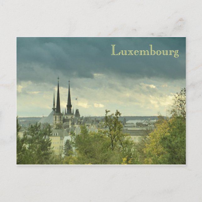 Carte Postale Luxembourg nuageux (Devant)