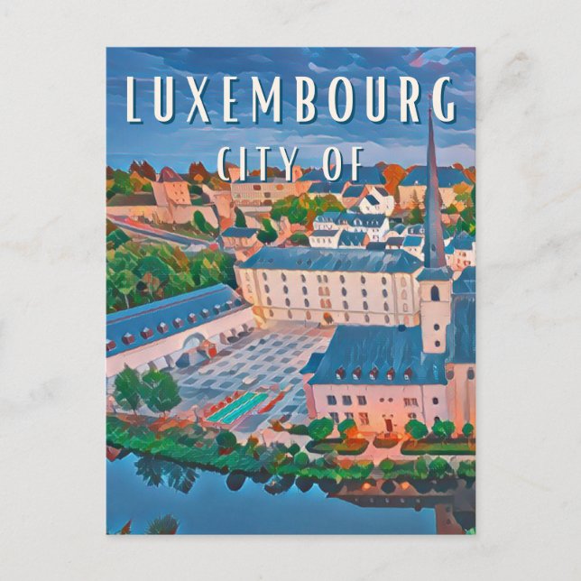 Carte Postale Luxembourg, ville cosmopolite et multilingue (Devant)