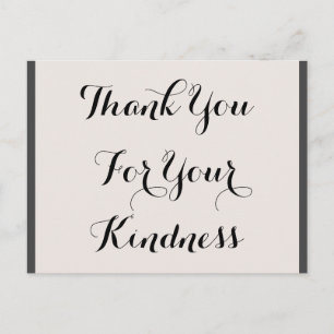 Carte postale luxueuse "Merci pour votre gentilles