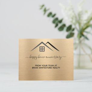 Carte Postale Luxueux Métallurgique Or Immobilier