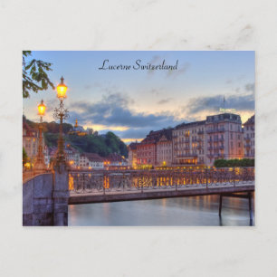 Carte postale Luzern Suisse Reuss River Vieille vi