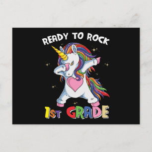 Carte Postale Lycéenne de 1re année licorne prête à déchirer pou