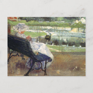 Carte Postale Lydia assise sur un Crochet de Porch, Mary Cassatt