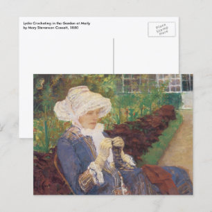 Carte Postale Lydia Crocheting en Jardin à Marly, Mary Cassatt
