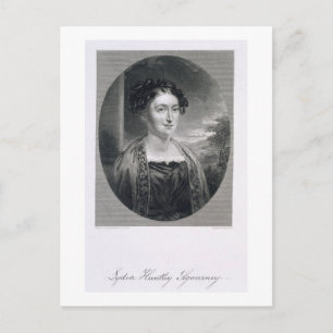 Carte Postale Lydia Huntley Sigourney (1791-1865), gravée par B