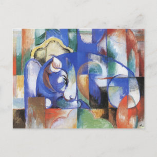 Carte Postale Lying Bull de Franz Marc, Cubism Art Vintage