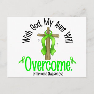 Carte Postale Lymphome Avec Dieu Ma Tante Surmontera