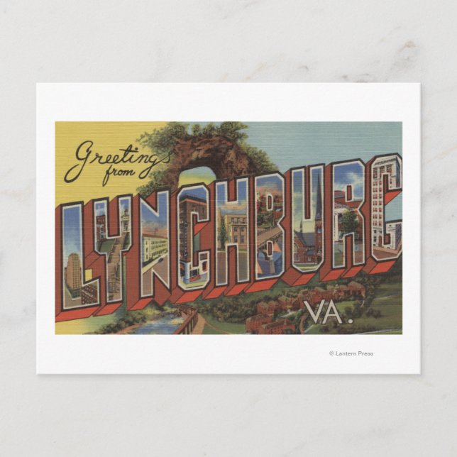 Carte Postale Lynchburg, Virginie - Scènes de grandes lettres (Devant)