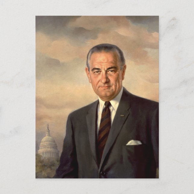 Carte Postale Lyndon Johnson Portrait officiel (Devant)