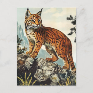 Carte Postale Lynx vintage