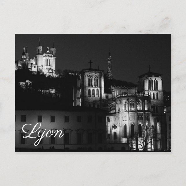 Carte Postale Lyon Basilique Fourvière (Devant)