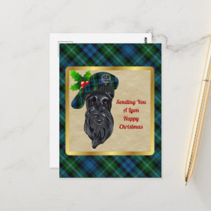 Carte postale Lyon Clan Badge & Tartan Christmas