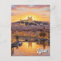 Lyon France Basilique Sunset Travel
