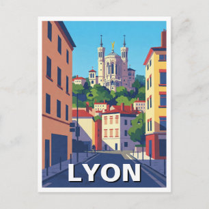 Carte Postale Lyon France Basilique Voyage Abstrait