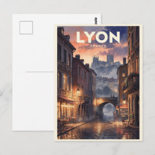 Carte Postale Lyon France Voyage Rétro