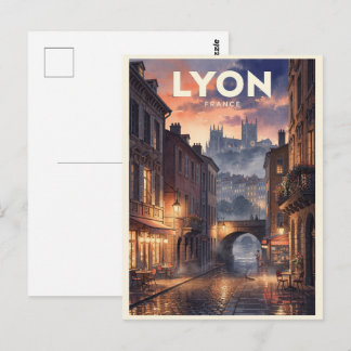 Carte Postale Lyon France Voyage Rétro