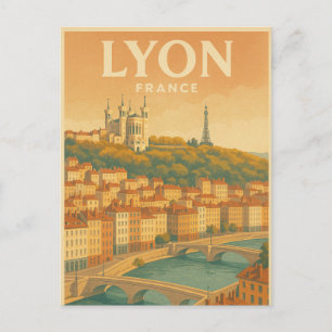 Carte Postale Lyon — France voyage vintage