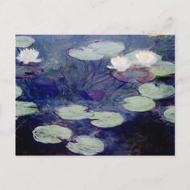 Carte Postale Lys À Eau Rose : 1897-99 par Monet (Devant)