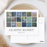 Carte Postale Lys d'eau Claude Monet<br><div class="desc">Carte postale avec Claude Monet Water Lys peintures florales vintages de la nature.</div>