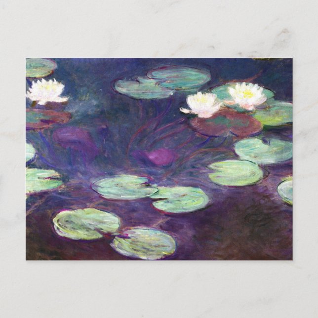 Carte Postale Lys d'eau, rose, 1897-99 Claude Monet cool, vieux (Devant)
