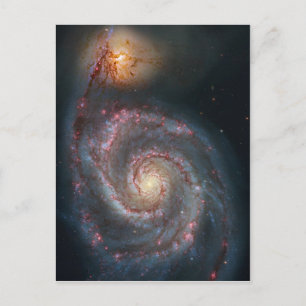 Carte Postale M51 Whirlpool Spiral Galaxy NASA