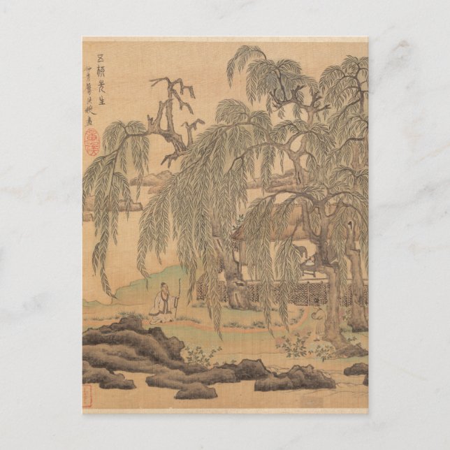 Carte Postale M. Cinq Saule Wuliu Tao Yuanming par Hongshou (Devant)