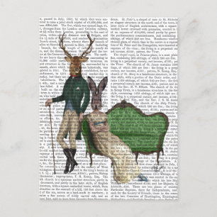 Carte Postale M. Deer et Mme Rabbit