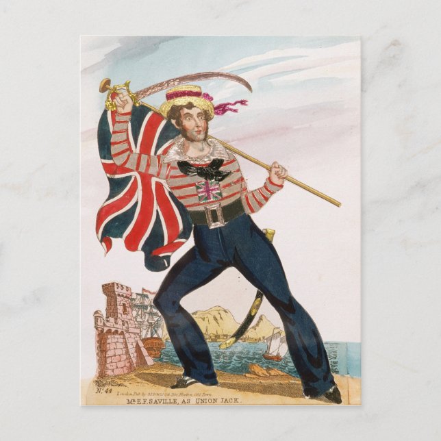 Carte Postale M. E.F. Saville comme "Union Jack" (Devant)