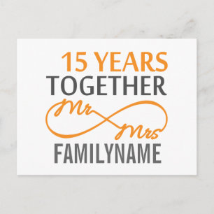 Carte Postale M. et Mme 15th Anniversary