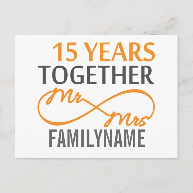 Carte Postale M. et Mme 15th Anniversary (Devant)
