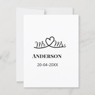 Carte Postale M. et Mme ajoutent le nom de famille date année ca