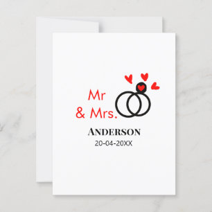 Carte Postale M. et Mme ajoutent le nom de famille date année ca