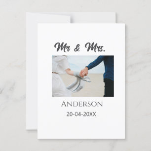 Carte Postale M. et Mme ajoutent le nom de famille date année ca