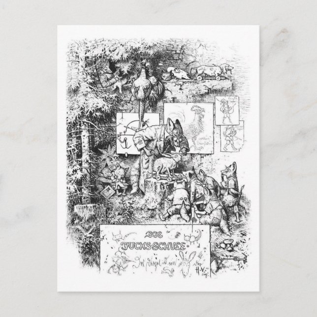 Carte postale M. Fox intelligente (Devant)