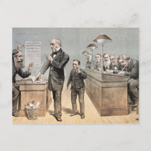 Carte Postale M. Gladstone et ses commis