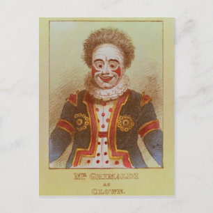 Carte Postale M. Grimaldi en clown
