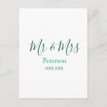 M & Mme nom de famille année de mariage fiançaille