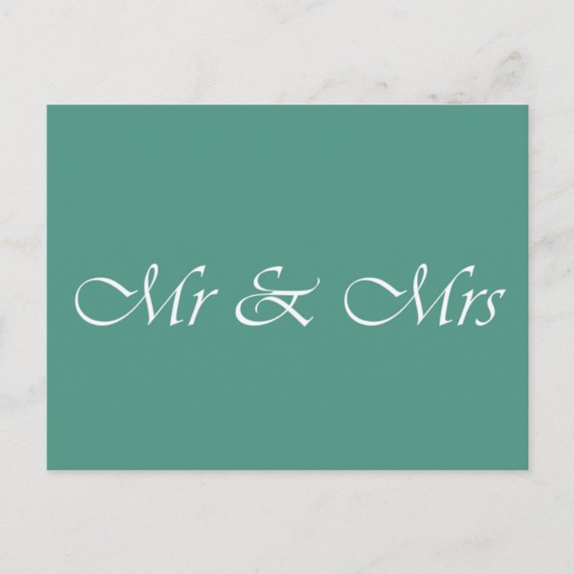 Carte Postale M. & Mme Typographie (Devant)