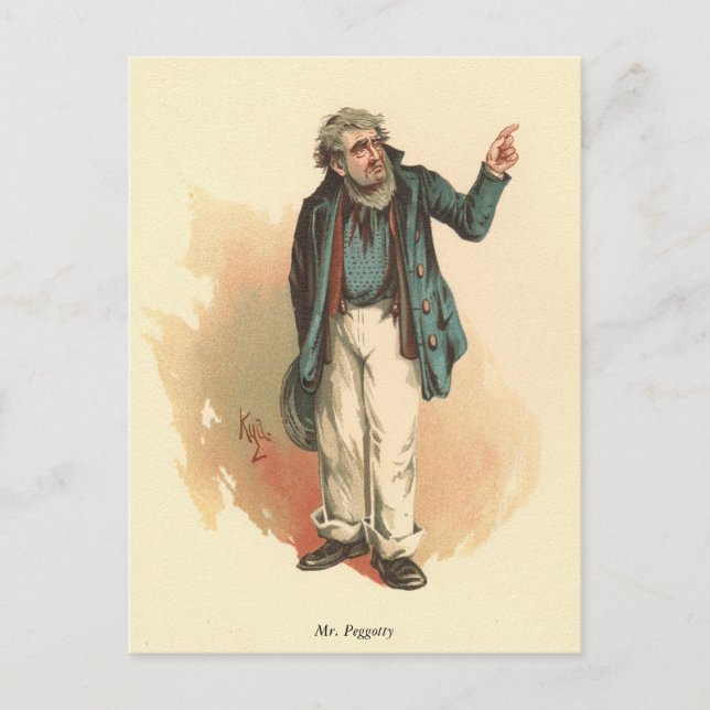 Carte Postale M. Peggotty par Kyd - David Copperfield de Dickens (Devant)