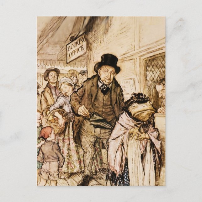 Carte Postale M. Toad achète un billet par Arthur Rackham (Devant)